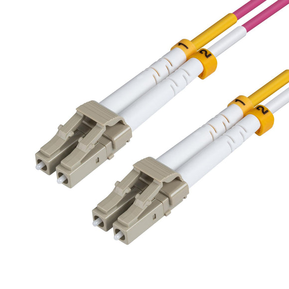 MicroConnect Optical Fibre Cable, LC-LC, Multimode, Duplex, OM4 (Erica Violet) 20m