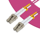 MicroConnect Optical Fibre Cable, LC-LC, Multimode, Duplex, OM4 (Erica Violet) 20m