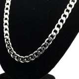 Europe and America Fashion Alloy Chain Hip Hop Simple Long Necklace, Width: 12mm, Length: 80cm (Platinum)