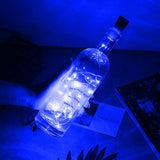 1m 10 LEDs SMD 0603 Solar Powered Copper Wire String Light Fairy Lamp Decorative Light(Blue Light)