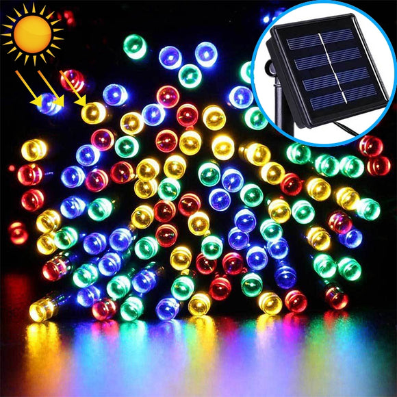 200 LEDs Outdoor Waterproof Christmas Festival Decoration Solar Lamp String, Length: 22m(Colour)