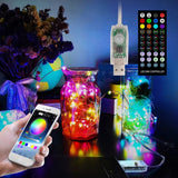 Christmas USB Copper Wire String Light Remote Controller Mobile APP Control, Length: 10m 100 LEDs