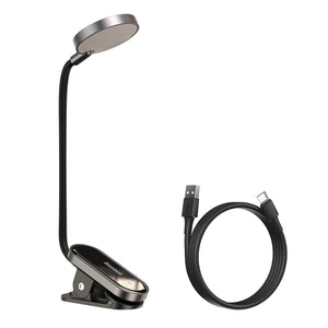 Baseus DGRAD-0G Comfort Reading USB Charging Mini Portable Clip Lamp(Dark Gray)