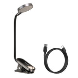 Baseus DGRAD-0G Comfort Reading USB Charging Mini Portable Clip Lamp(Dark Gray)