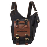 KAUKKO FH03 Retro Style Men Canvas Crossbody Bag Messenger Bag Outdoors Hiking Camping Bag, 26x21x9cm