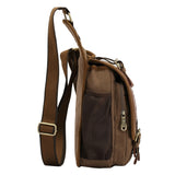 KAUKKO FH03 Retro Style Men Canvas Crossbody Bag Messenger Bag Outdoors Hiking Camping Bag, 26x21x9cm