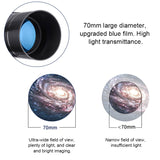 WR852-3 16x/66x70 High Definition High Times Astronomical Telescope with Tripod & Phone Fixing Clip & Moon Filter(Dark Blue)