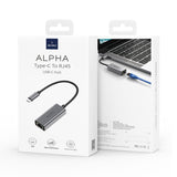 WiWU Alpha RJ45 USB-C / Type-C to RJ45 HUB Adapter Gigabit