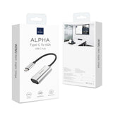 WIWU Alpha USB-C/Type-C to VGA Hub, Length：110mm