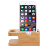 Bamboo Wooden Charger Holder for Apple Watch 38mm & 42mm / iPhone 7 & 7 Plus / iPhone 6 & 6 Plus / iPhone 5 & 5S & 5C