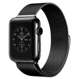Apple Watch 42mm Milanese Loop Magnetic Stainless Steel Watch Band(Black)