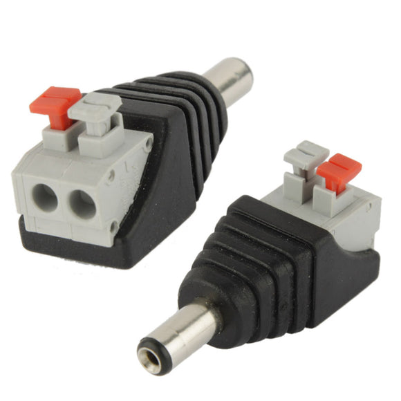 5.5mm x 2.1mm DC Power Male Jack to 2 Conductor Screw Down Connector for LED Light Controller