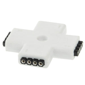 4 Pin 4 Way + Shape Female Connector for RGB LED Flexible Strip