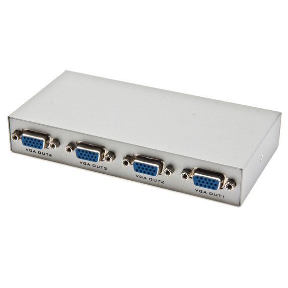 4 Port 150MHz VGA Splitter (1 VGA Input, 4 VGA Output)