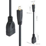 Micro HDMI Male to HDMI Female Adapter Cable 17cm