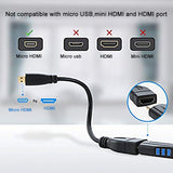 Micro HDMI Male to HDMI Female Adapter Cable 17cm