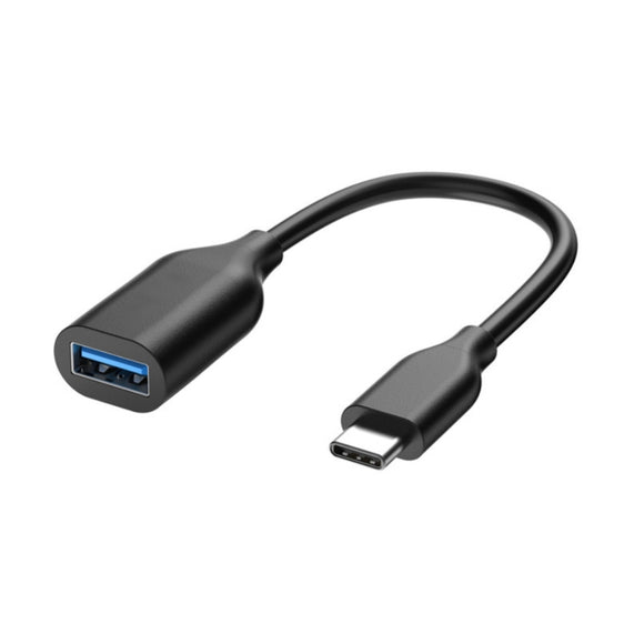 USB-C / Type-C 3.1 Male to USB 3.0 Female OTG Cable, Length: 19cm(Black)