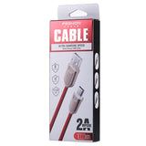 1m 2A USB-C / Type-C to USB 2.0 Data Sync Quick Charger Cable(Red)