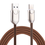 1m 2A USB-C / Type-C to USB 2.0 Data Sync Quick Charger Cable(Brown)