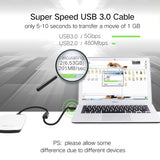 Ugreen 50cm USB 3.0 Male to Female Data Sync Super Speed Transmission Extension Cord Cable