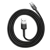 Baseus 1m 3A Max USB to USB-C / Type-C Data Sync Charge Cable(Grey)