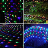 4x6m 672 LEDs Waterproof Fishing Net Lights Curtain String Lights Fairy Wedding Party Holiday Decoration Lamp (Colorful Light)