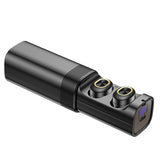 T&G TG909 TWS In-Ear Mini Dual Channel Stereo Bluetooth Earphones with LED Display(Black Gold)