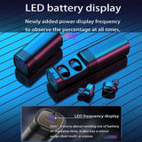 T&G TG909 TWS In-Ear Mini Dual Channel Stereo Bluetooth Earphones with LED Display(Black Gold)