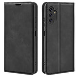 Samsung Galaxy A13 4G Retro-skin Magnetic Leather Case with Holder & Card Slots & Wallet(Black)