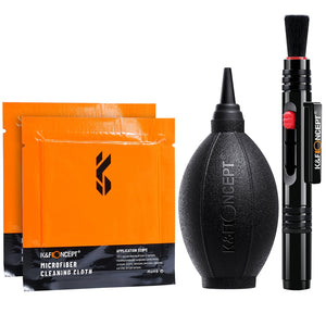 4-in-1 Camera Cleaning Kit with Lens Brush Pen / Rocket Air Blower / Microfiber Cleaning Cloth / Lens Cleaner Kit