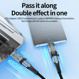 USB-C / Type-C to Type-C OTG Adapter with Digital Display(Blue)