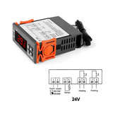 24V Digital Temperature Controller LED Temperature Regulator Thermostat for Incubator Relay 10A Heating and Cooling