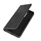 OnePlus 8 Retro-skin Business Magnetic Suction Leather Case with Holder & Card Slots & Wallet(Black)