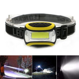 Outdoor Head lamp COB LED Headlamp Flashlight 3 Mode Head Light