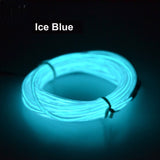 Flexible LED Light EL Wire String Strip Rope Glow Neon Lamp USB Controlle 3M Energy Glasses Glow Line