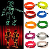 Flexible LED Light EL Wire String Strip Rope Glow Neon Lamp USB Controlle 3M Energy Glasses Glow Line