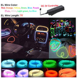 Flexible LED Light EL Wire String Strip Rope Glow Neon Lamp USB Controlle 3M Energy Glasses Glow Line