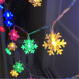 3m 20 LEDs USB Home New Year Christmas Decoration Snowflake Garland Light(Colorful Light)