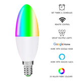 WIFI Smart Light Bulb Voice Control Led Light, Model:2700-6500K+RGBW E14