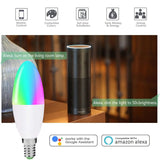 WIFI Smart Light Bulb Voice Control Led Light, Model:2700-6500K+RGBW E14