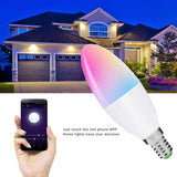 WIFI Smart Light Bulb Voice Control Led Light, Model:2700-6500K+RGBW E14