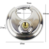 70mm Stainless Steel Round Lock Warehouse Door Lock Chain Lock Bicycle Anti-theft Lock
