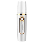 Portable Mini Moisturizing Sprayer Rechargeable Beauty Disinfectant Humidifier Automatic Alcohol Sprayer(White+Gold)