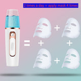 Portable Mini Moisturizing Sprayer Rechargeable Beauty Disinfectant Humidifier Automatic Alcohol Sprayer(White+Gold)