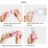 Lipstick Style Facial Hydration Instrument Air Humidifier USB Beauty Cold Spray Instrument Auto Alcohol Disinfection Sprayer(White)