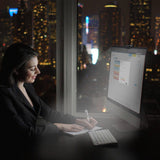 Monitor Screen Hanging Lamp LED Office Computer Notebook Reading Smart Eye Protection Desk Lamp(Black)