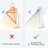 Monitor Screen Hanging Lamp LED Office Computer Notebook Reading Smart Eye Protection Desk Lamp(Black)