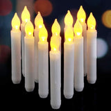 LED Electronic Candle Light Flameless Long Rod Christmas Candle, Spec:Flashing Warm White Light