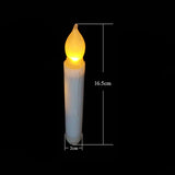 LED Electronic Candle Light Flameless Long Rod Christmas Candle, Spec:Flashing Warm White Light