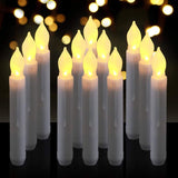 LED Electronic Candle Light Flameless Long Rod Christmas Candle, Spec:Flashing Warm White Light